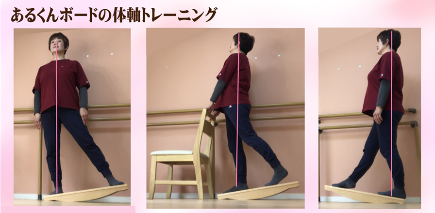 あるくんボードの姿勢矯正と歩き方矯正は、足腰強化と体幹強化でバランス力が向上する